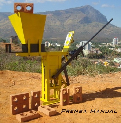 Foto 1 - Maquina prensa tijolo ecologico  MECAMIG